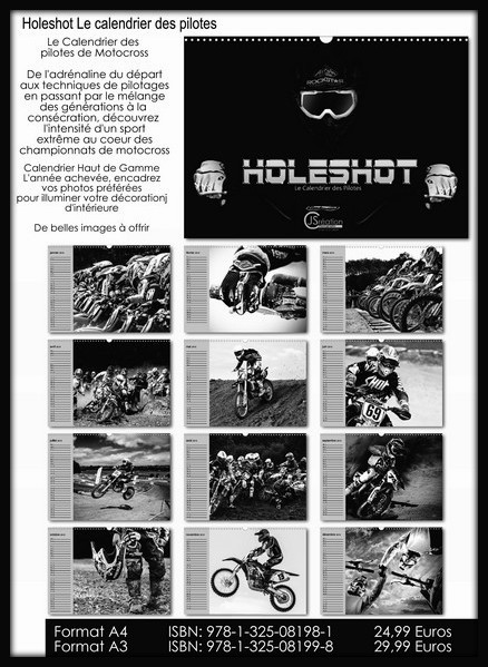 Calendrier Motocross Sport Holeshot Normandie en vente sur Amazon